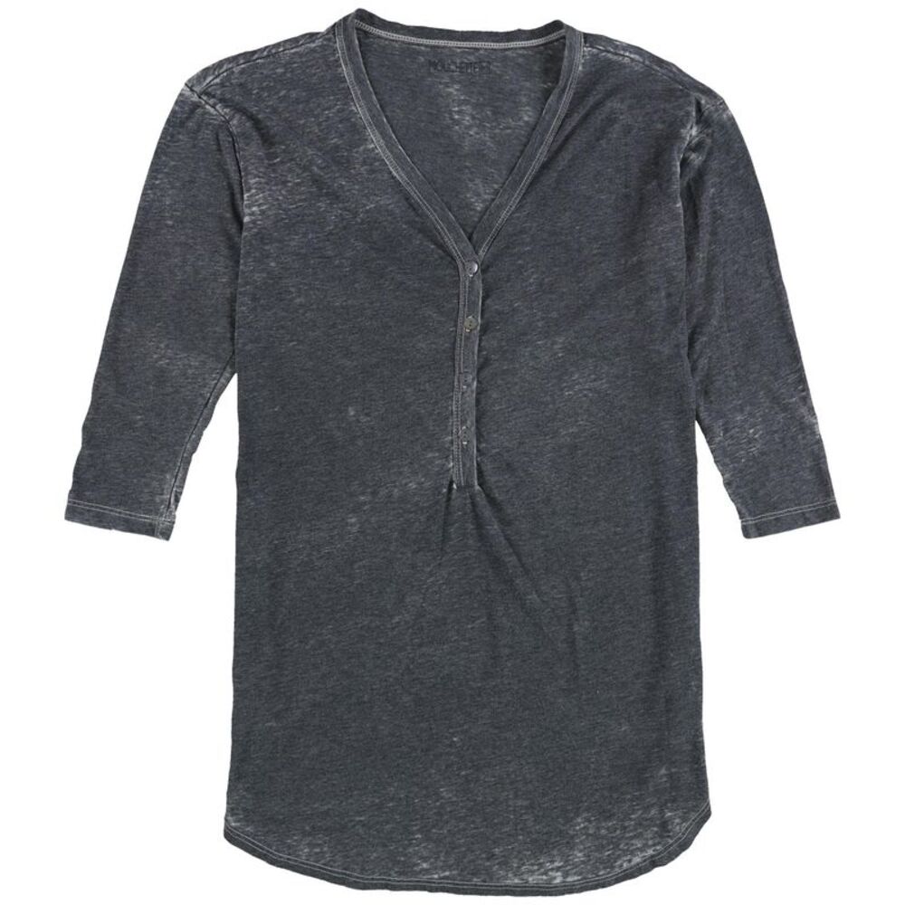 Mouchette Womens Burnout Henley Shirt, NWT